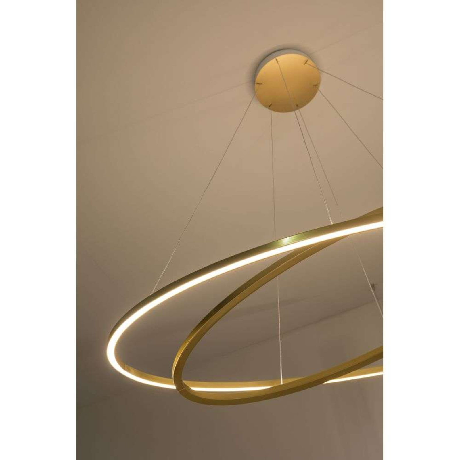 Ellisse Double Pendant Painted Gold - Nemo Lighting