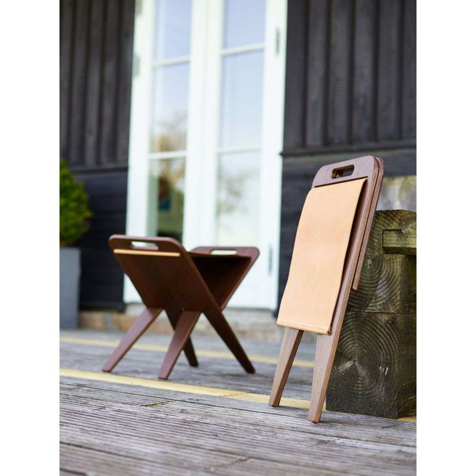 Klaburet Stool Walnut/Black - Piet Hein