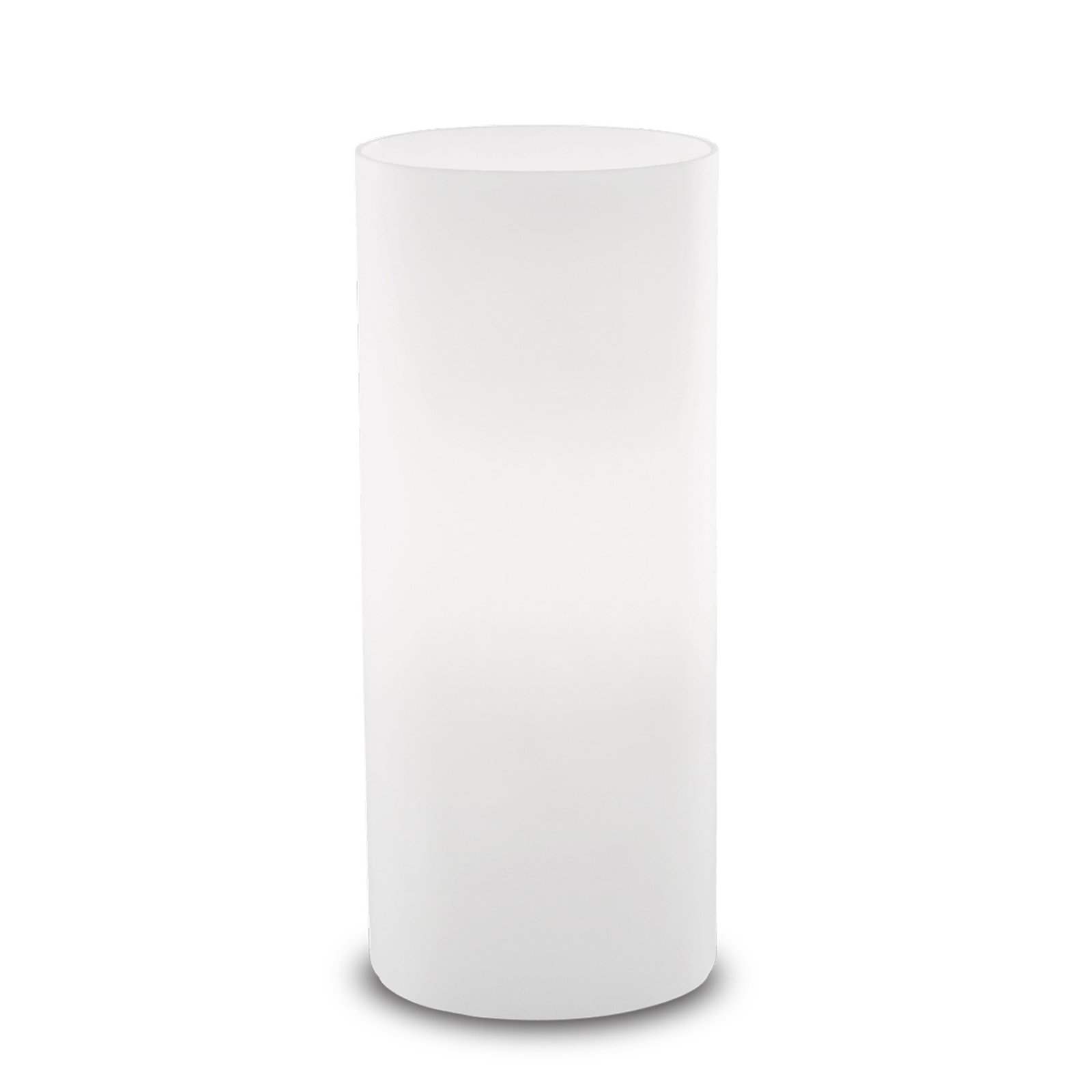Bordlampe Edo av hvitt glass, høyde 23 cm