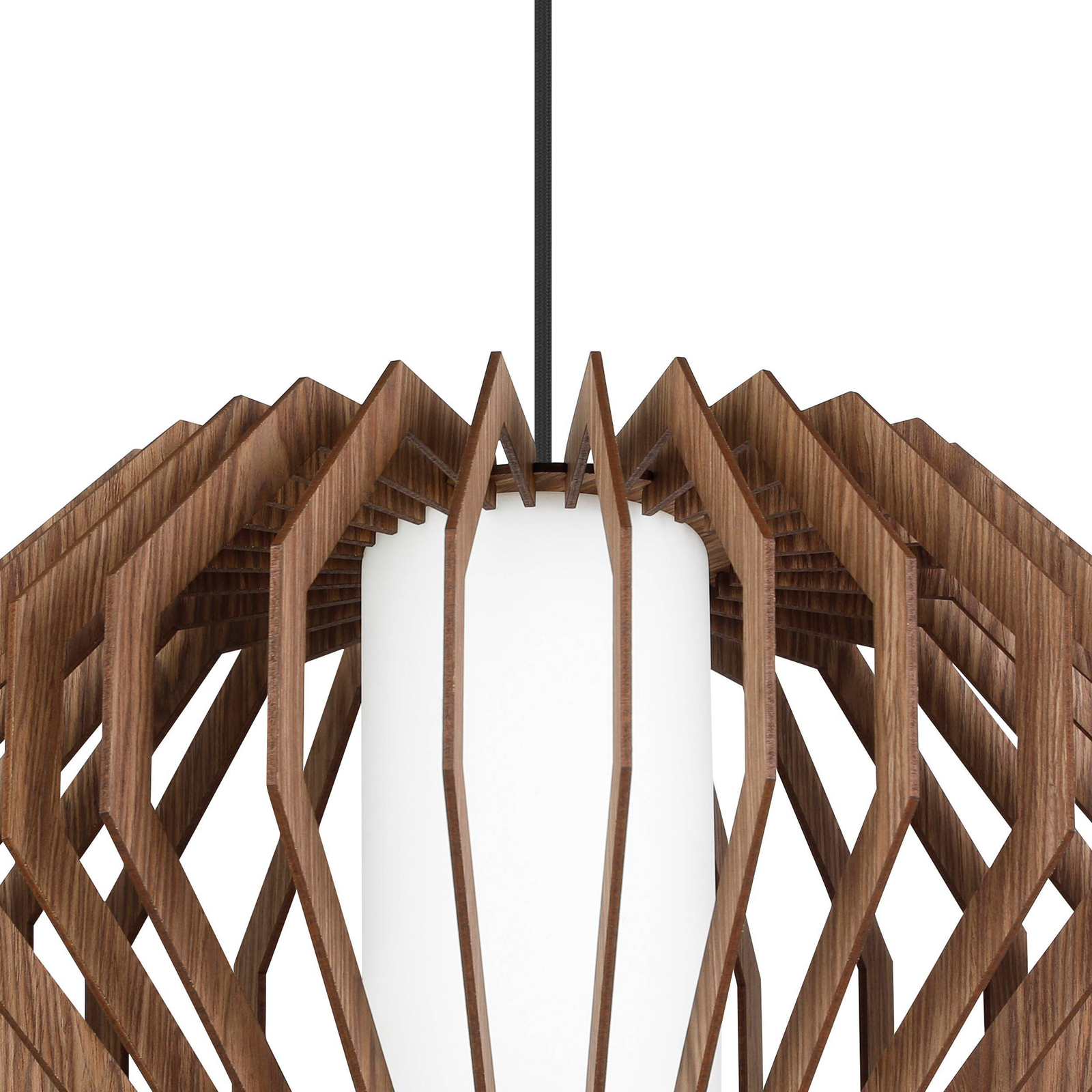 Candeeiro suspenso Rusticaria com suportes de madeira