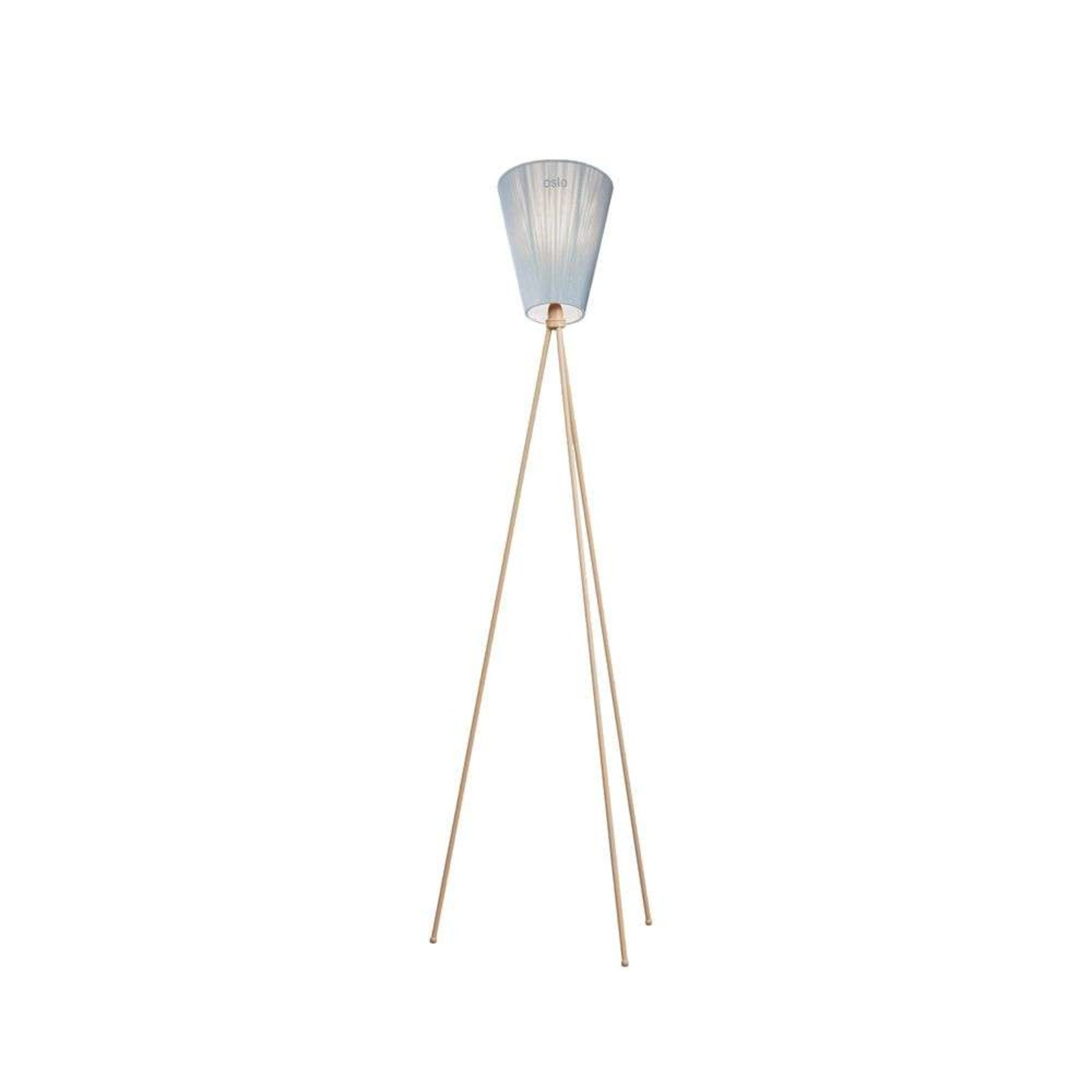 Oslo Wood Floor Lamp Beige/Light Blue - Northern