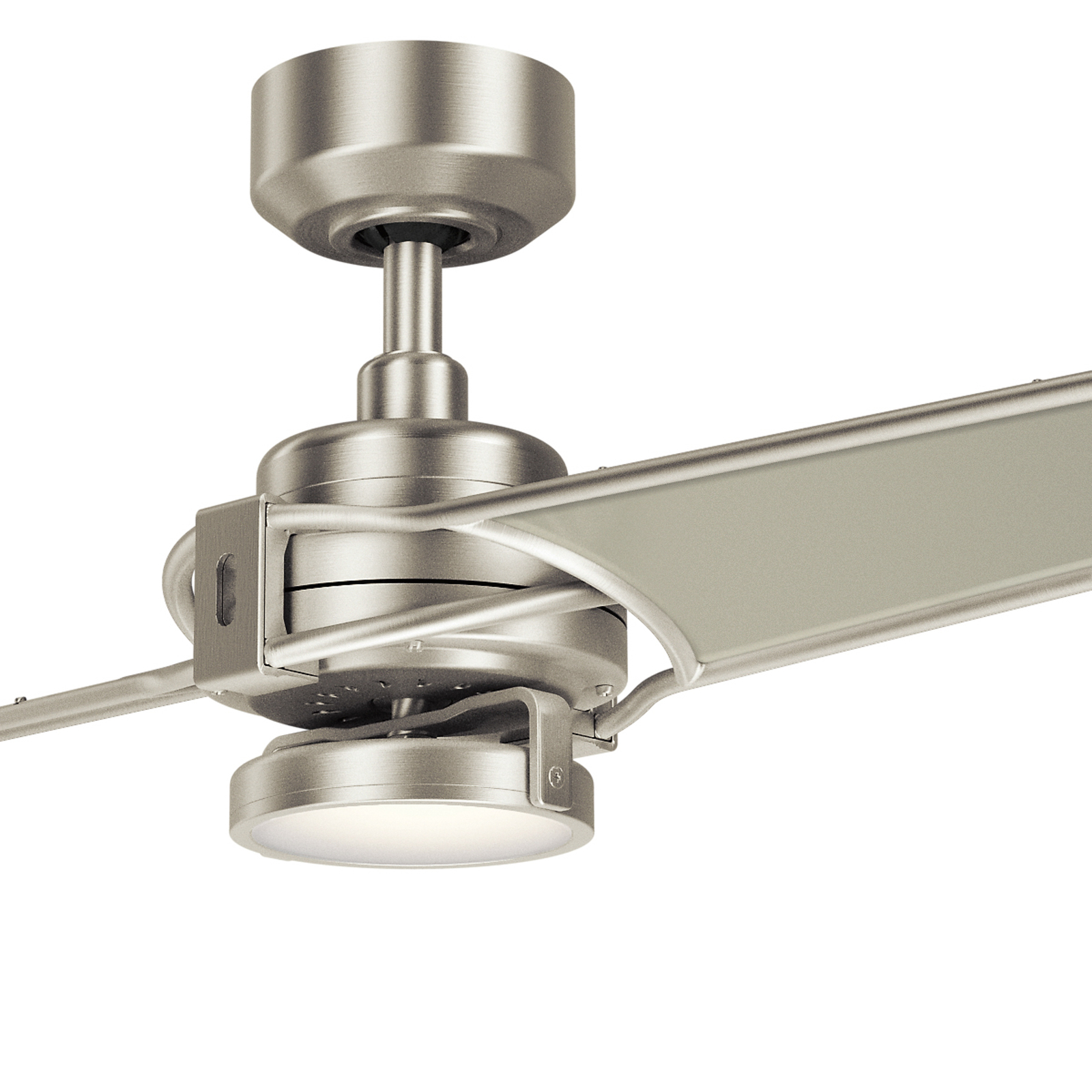 Xety LED ceiling fan, nickel/cream
