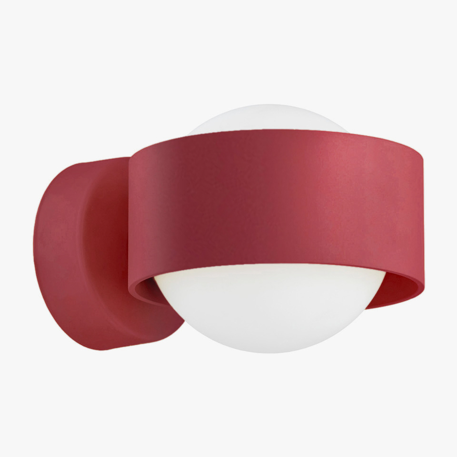 Mado wall light made of glass and steel, red