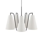 Lou 5 pendant light, white bouclé/black - Globen Lighting