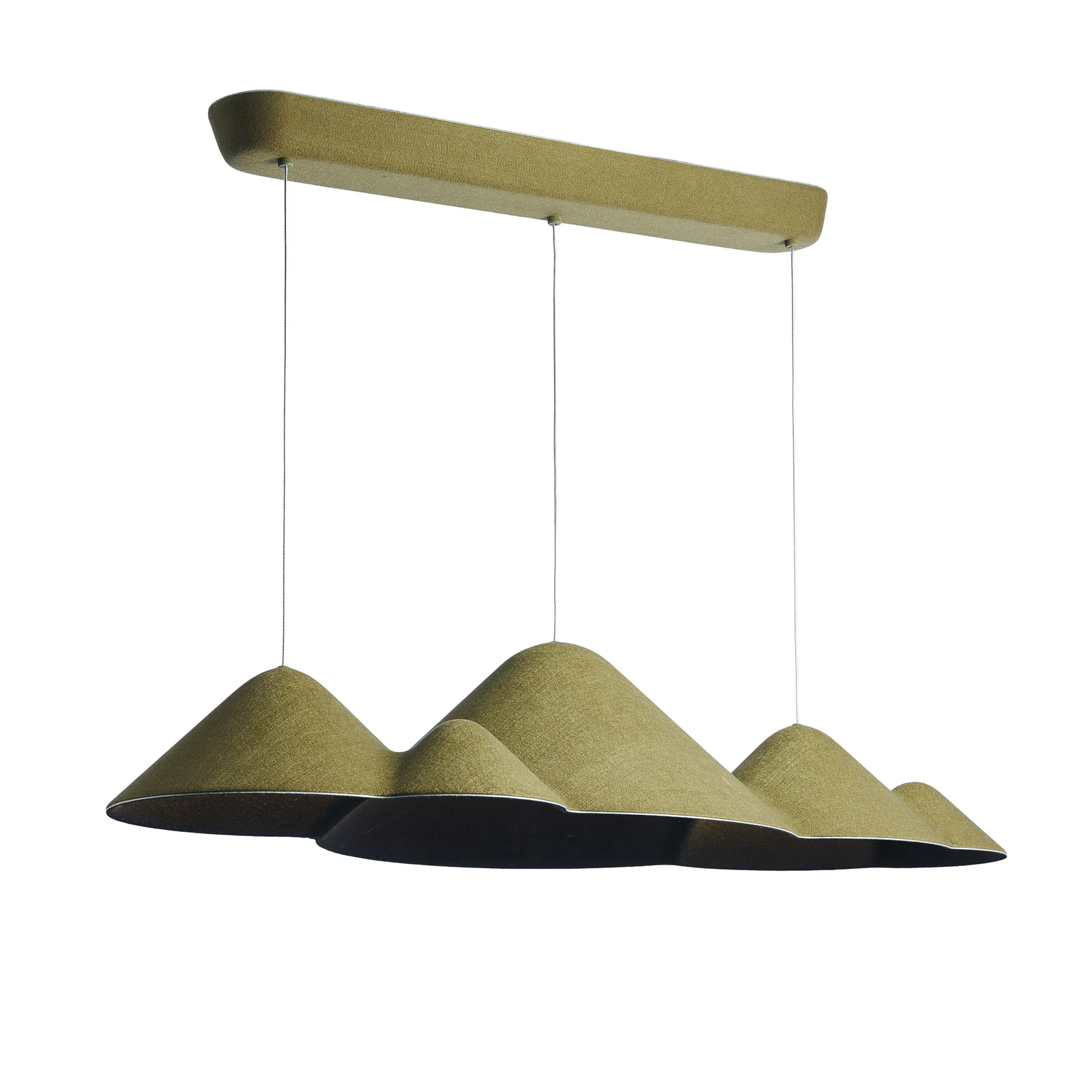Candeeiro suspenso LOOM DESIGN LED Panorama verde/preto feltro 106 cm