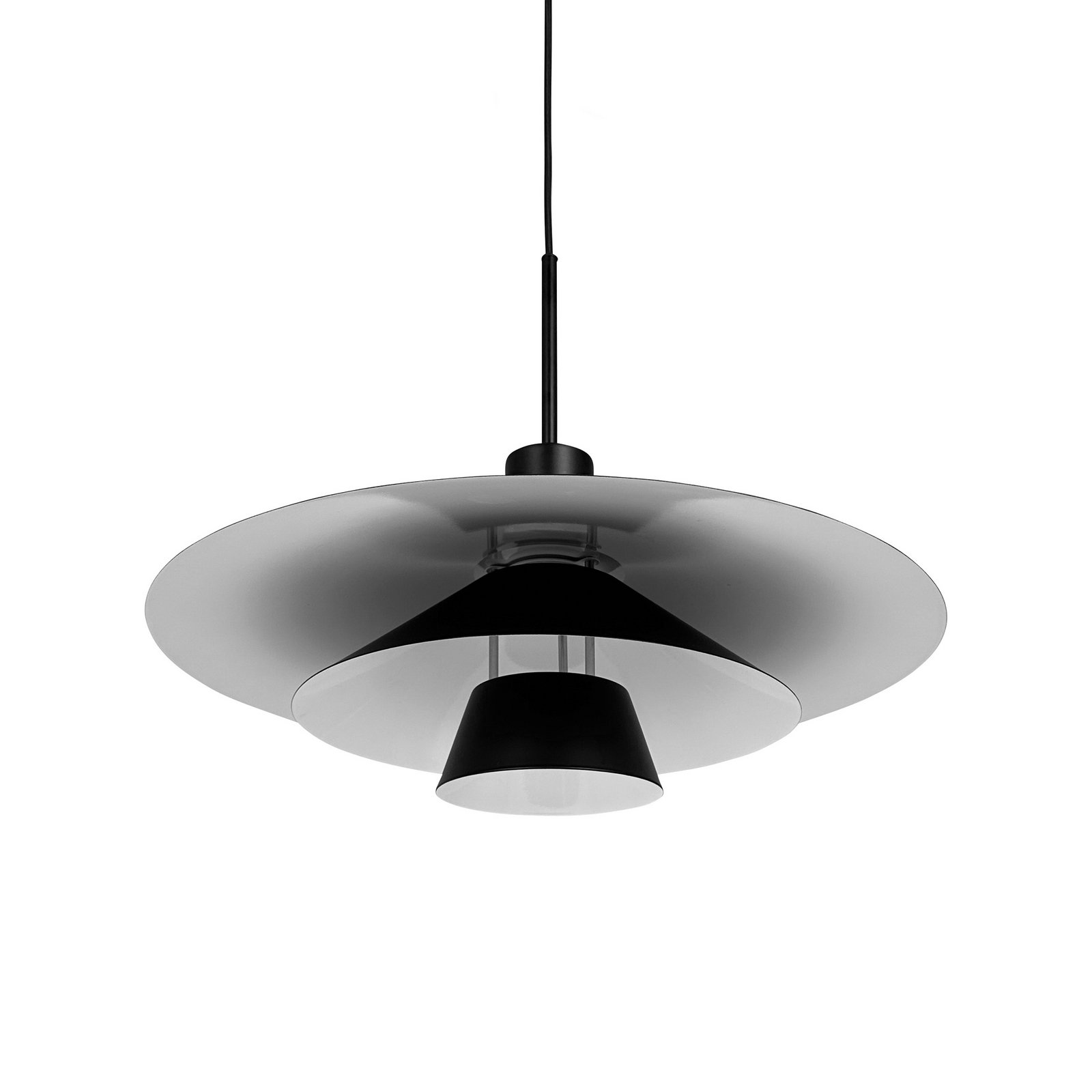 Dyberg Larsen Kay hanging light, Ø 50 cm, black, metal