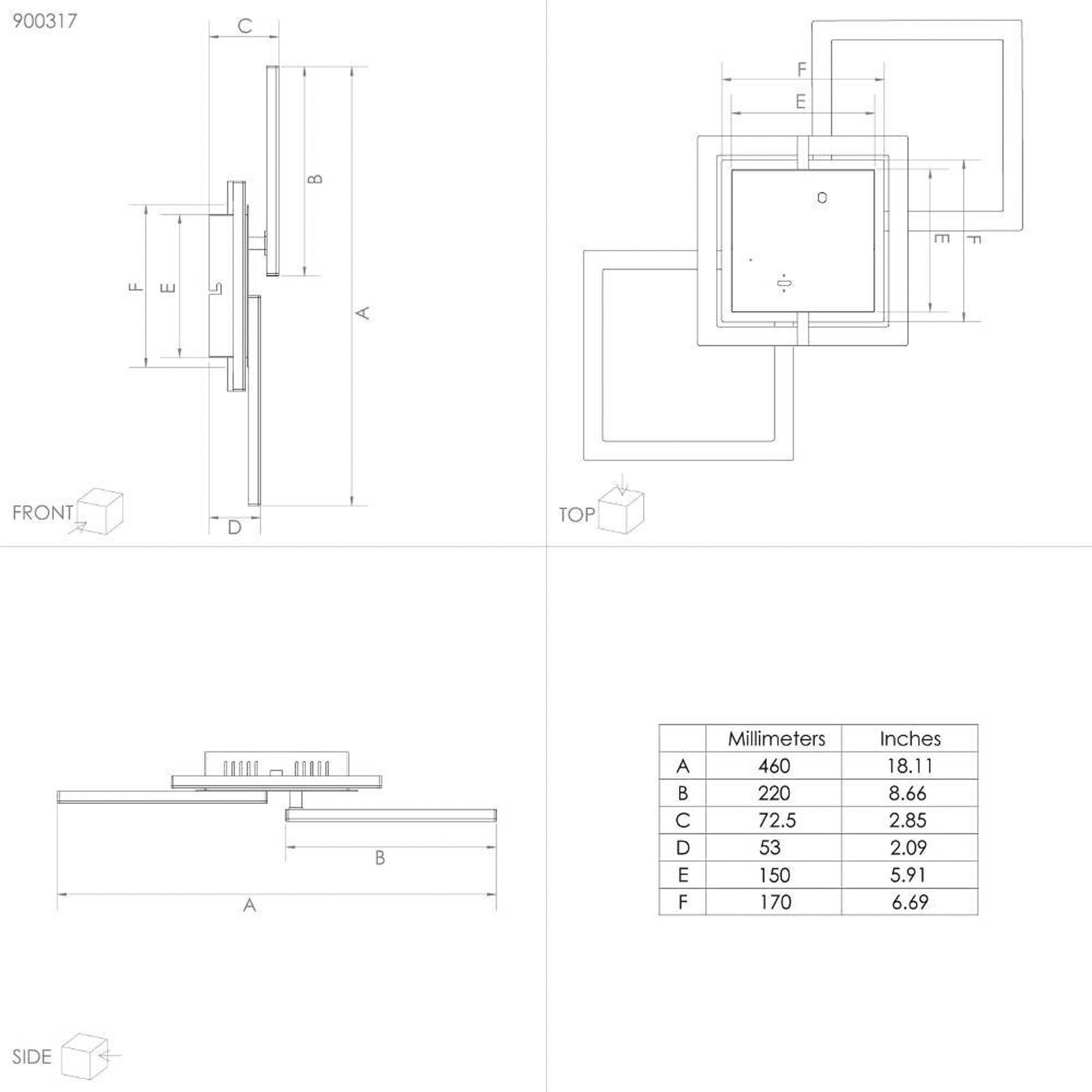 EGLO connect Paranday-Z sufitowa LED 3-pkt. 65cm