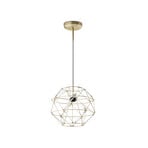 Euclide LED pendant light, gold-coloured, metal, 35 cm wide