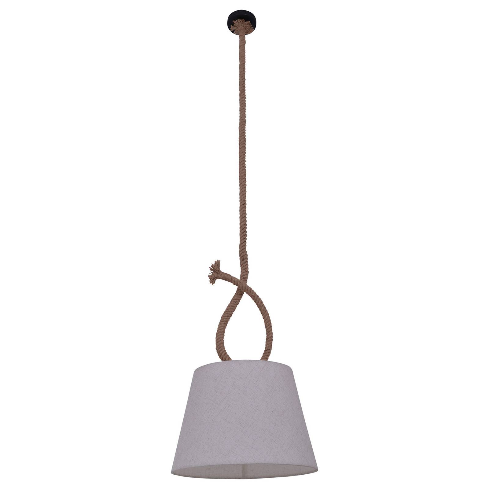Lampa wisząca Rope tekstylny klosz, Ø 35 cm