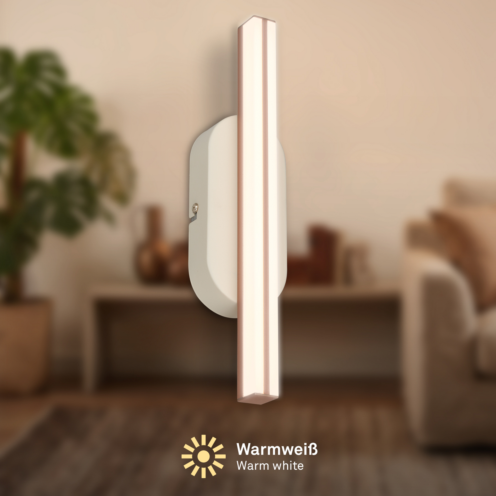 Ruth LED wall light, light grey/brown, height 30 cm, 3,000 K Ruth LED wall light, light grey/brown, height 30 cm, 3,000 K