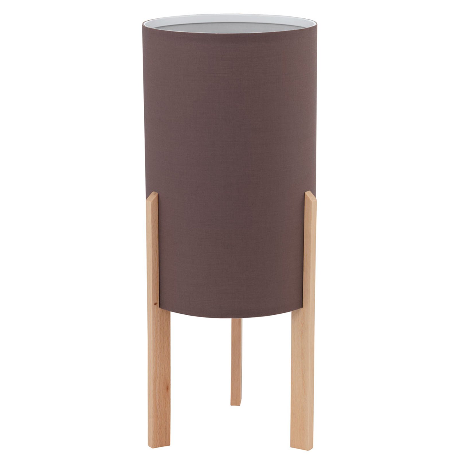 EGLO Campodino fabric table lamp in taupe, for Living / Dining Room, wood, fabric, E27, 60 W, energy efficiency: A++, H: 40 cm