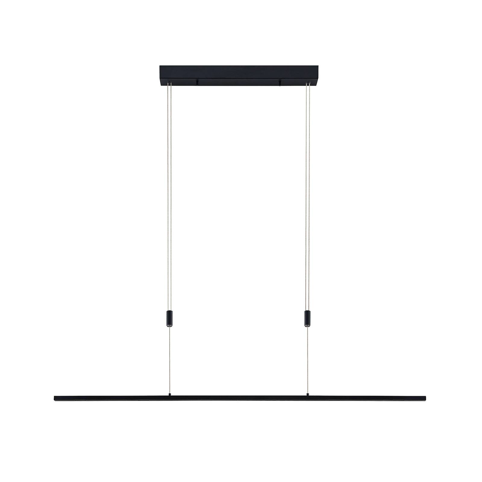 Lucande Stakato hanging light 6-bulb 140 cm long, for Living / Dining Room, steel, aluminium, L: 140 cm, W: 1.6 cm, H: 1.6 cm