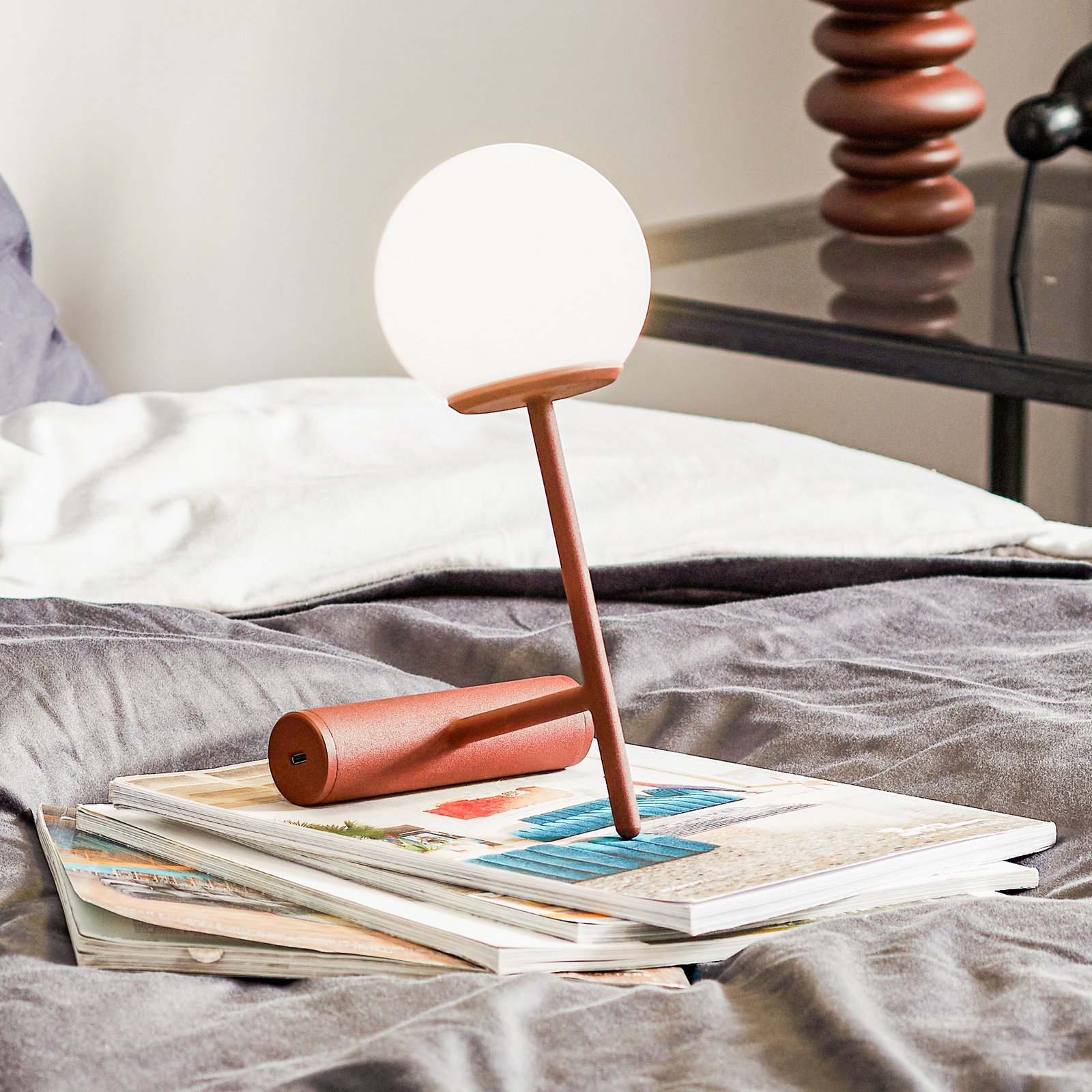 Phare LED Bordlampe Burned Red - Audo Copenhagen