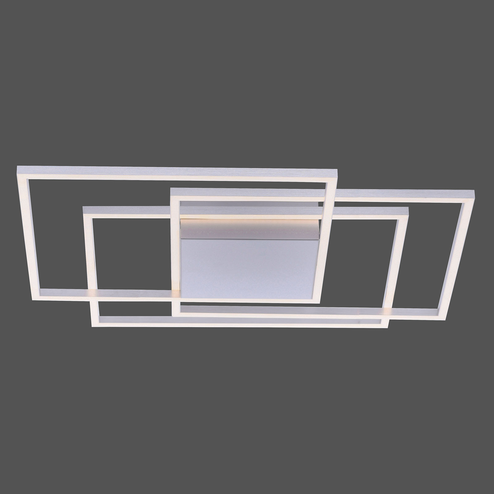 Paul Neuhaus plafonieră LED Inigo 75 cm 3 becuri dimabil - Camera de zi / sufragerie - modern - gri oțel - Metal