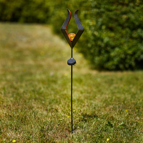 LED-Solar-Erdspießleuchte 48702 mit Glaskugel
