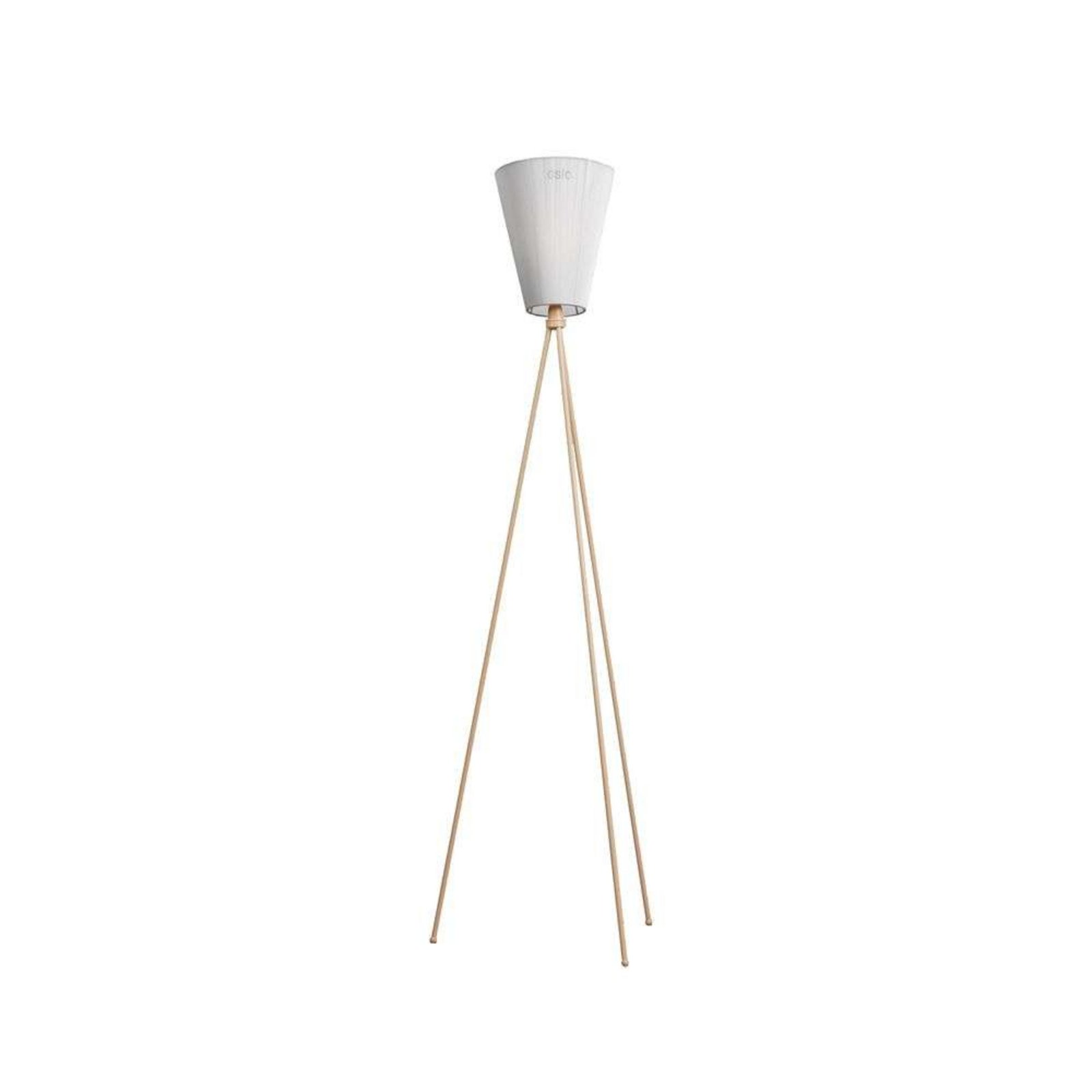 Oslo Wood Floor Lamp Beige/White - Northern