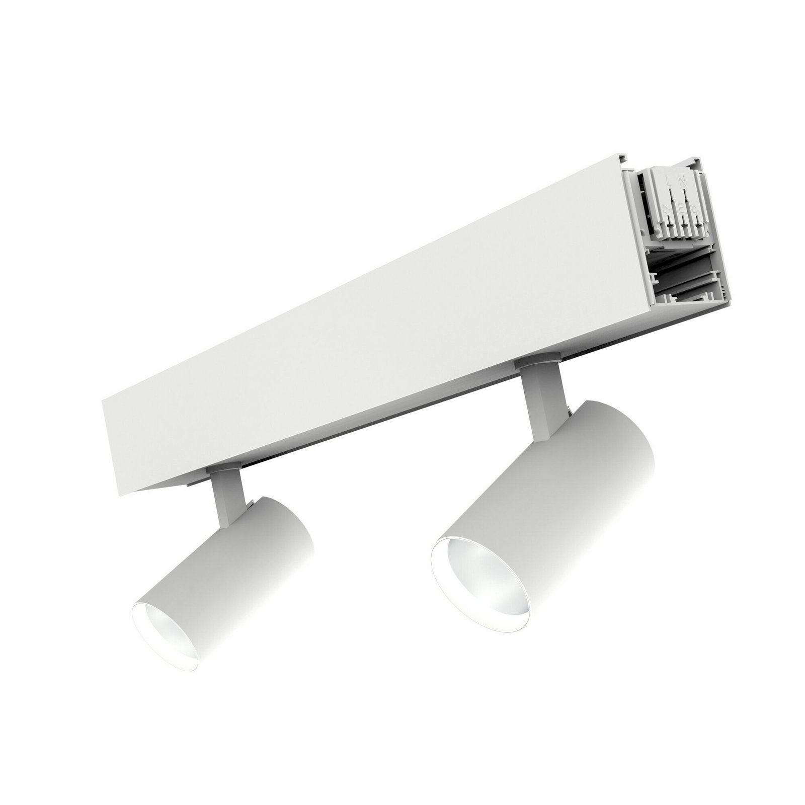 Spot LED SLC Click, blanc, à 2 lampes, longueur 56 cm, CCT, DALI