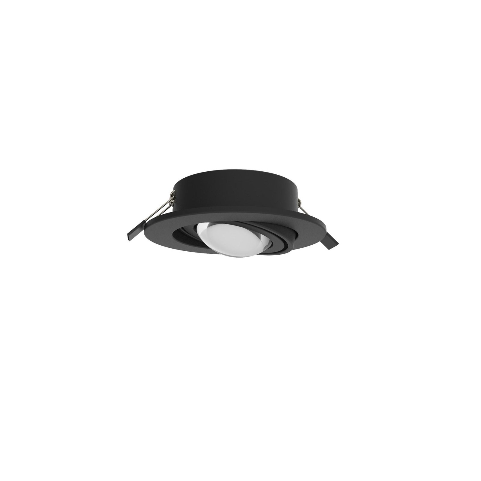MEGATRON LED innfelt spotlight Planex Powerlens, 4,8 W, svart