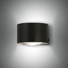 Aplique LED de exterior Lao, negro