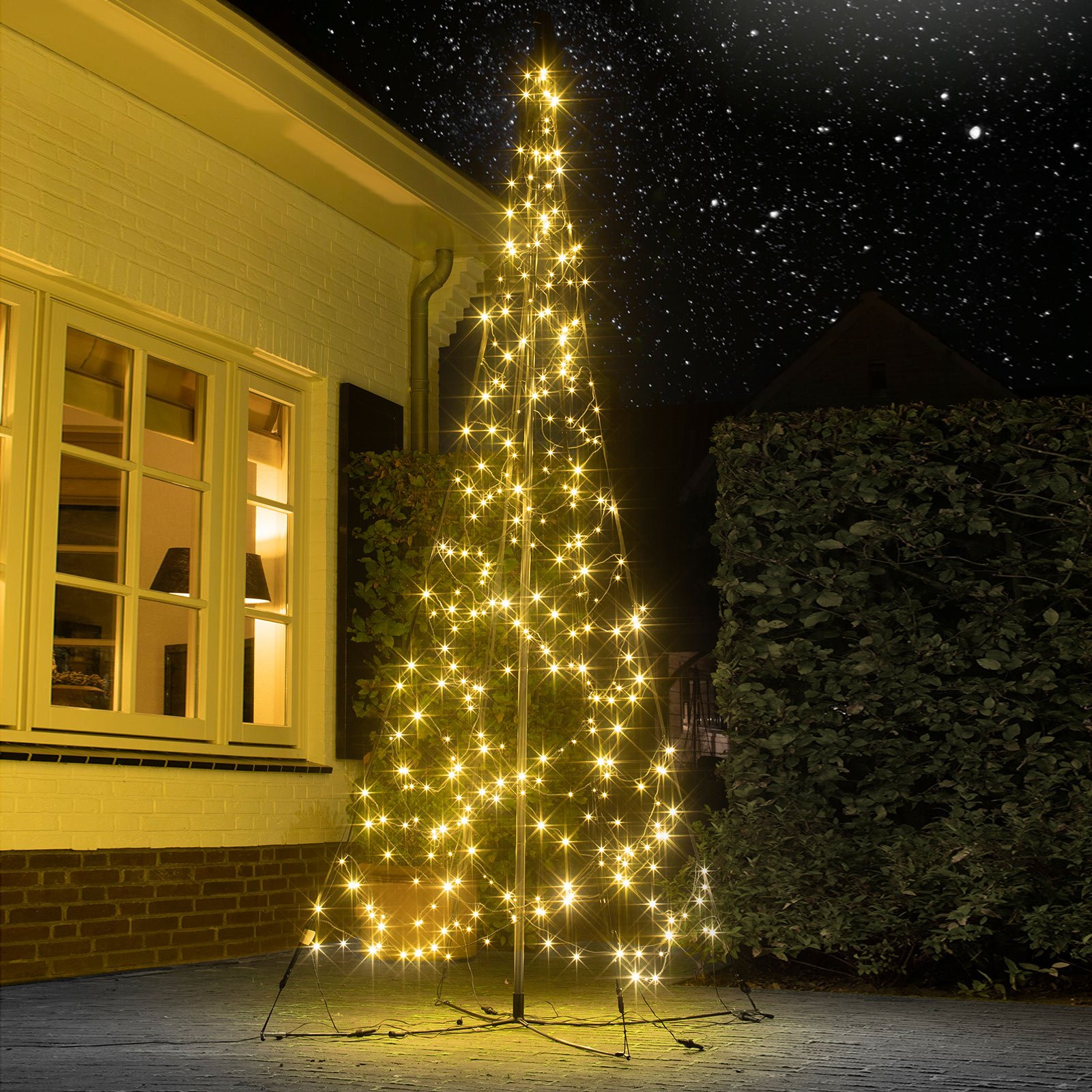 Fairybell-juletre med stolpe, 320 lysdioder 300cm