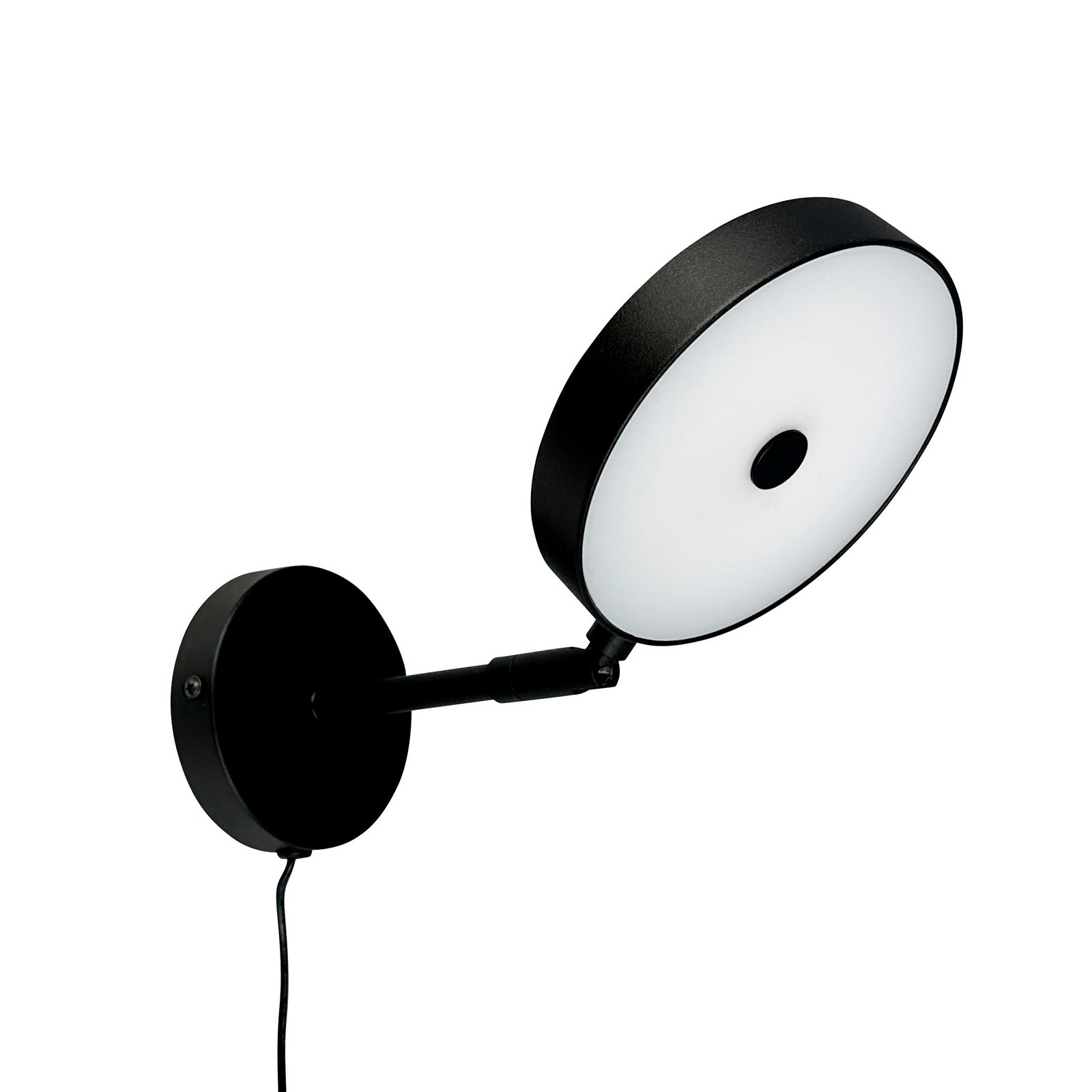 Dyberg Larsen LED-Wandlampe Starlight, schwarz, Ø 14 cm