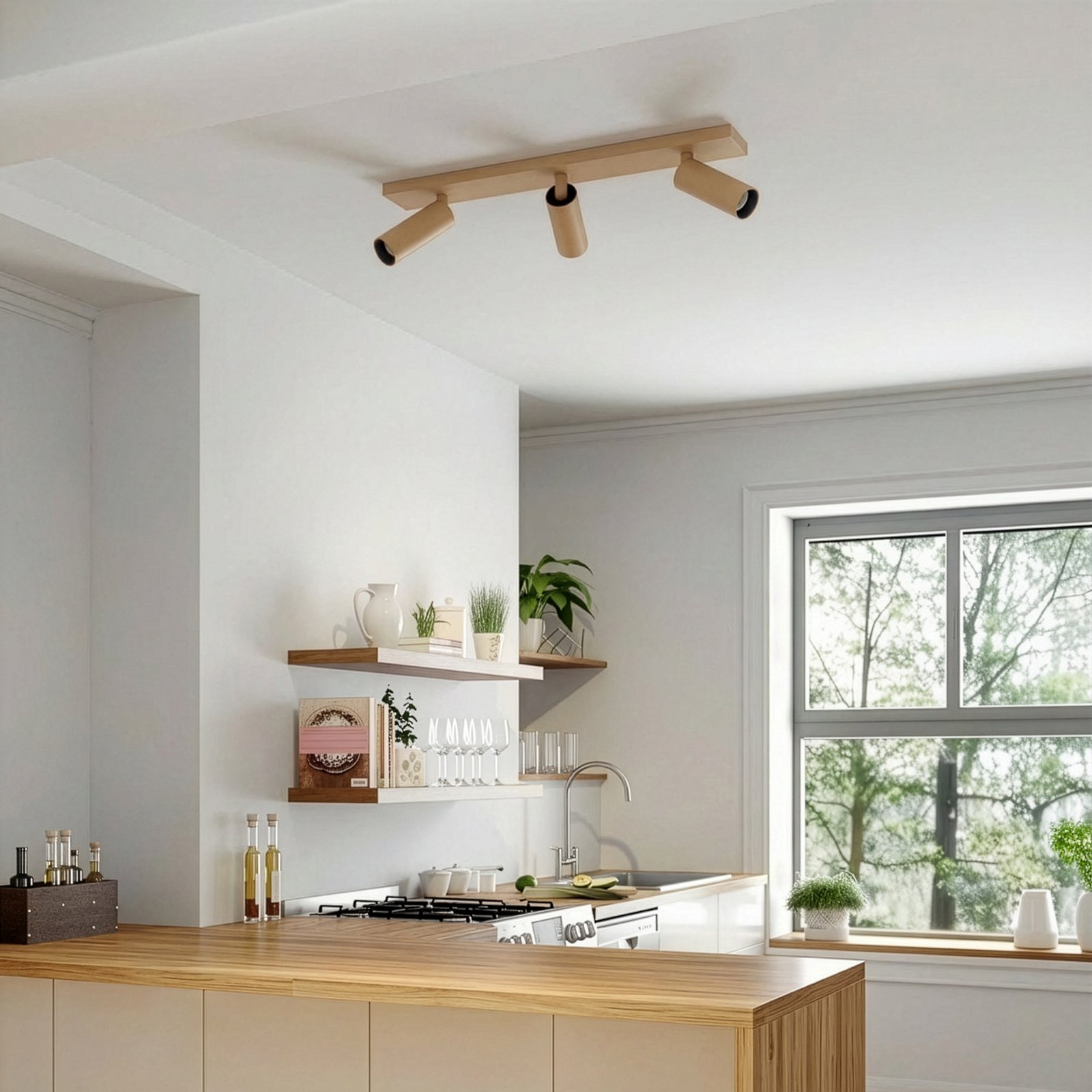 Arcchio laepaneelide valgustid Brinja Slim, pruun, 3-osaline, GU10 MR11