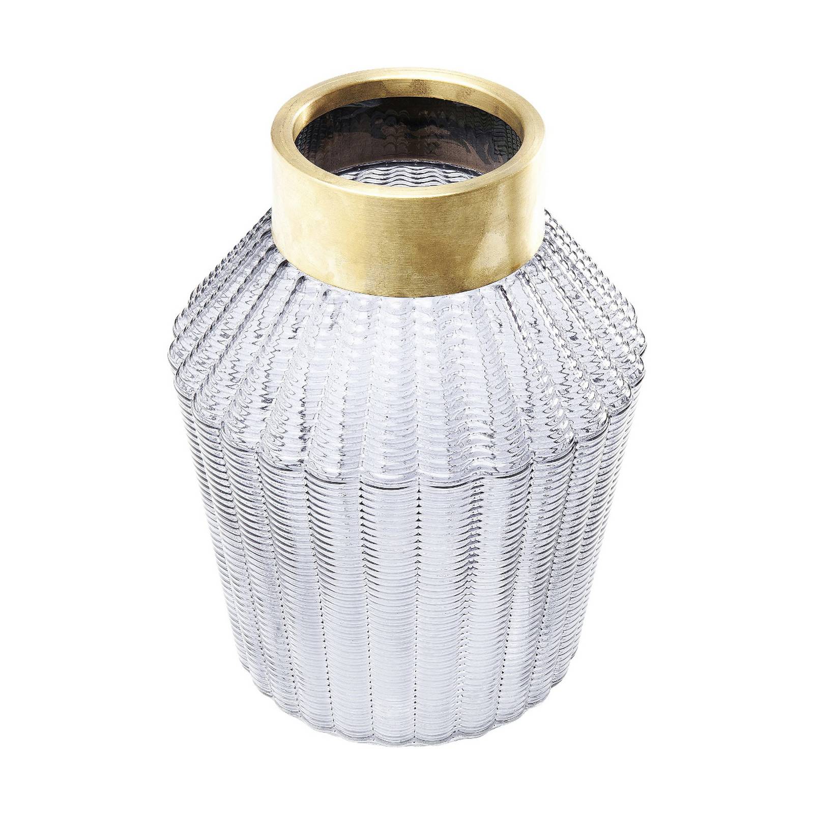 KARE Vase Barfly, grau, Glas, Höhe 30 cm, mundgeblasen