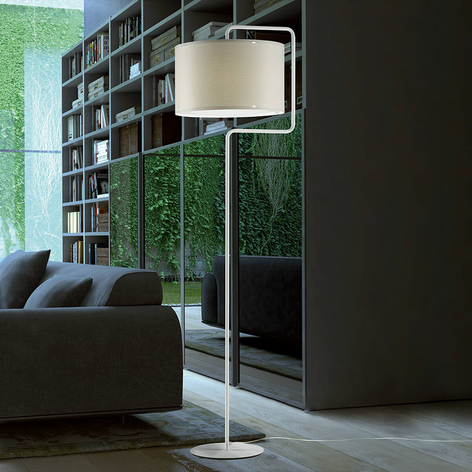Morfeo kremfarget gulvlampe plast krem