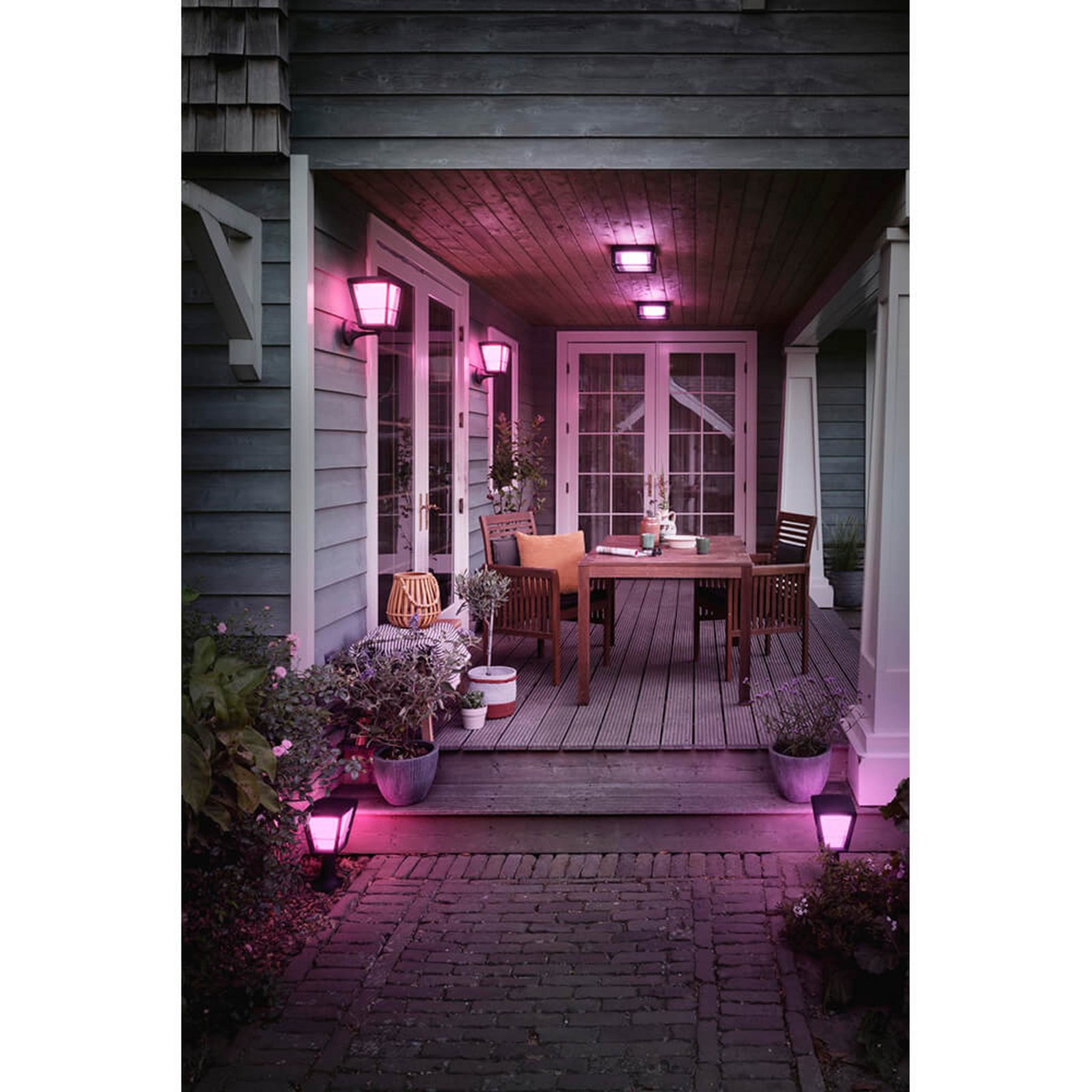 Econic 3 Aplica de Exterior Square White/Color Amb. - Philips Hue