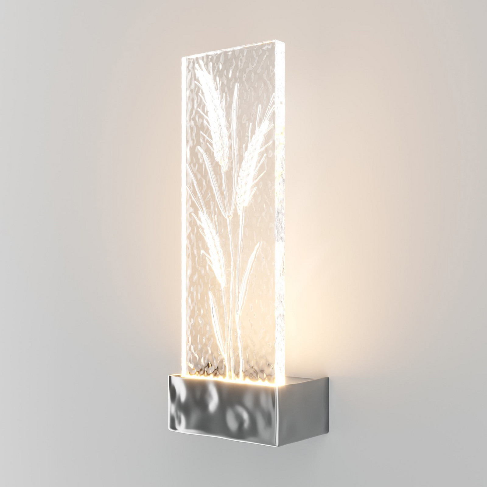 Maytoni Aplică de perete cu LED Ornate crom/limpede înălțime 31 cm sticlă - Camera de zi / sufragerie - crom transparent