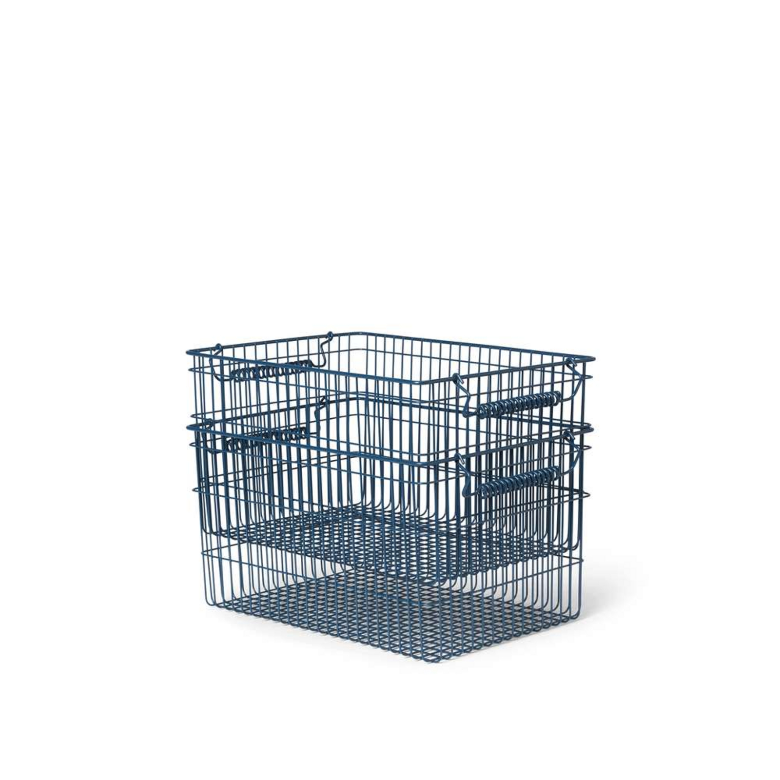 Cala Stackable Baskets Set of 2 Dark Blue - ferm LIVING