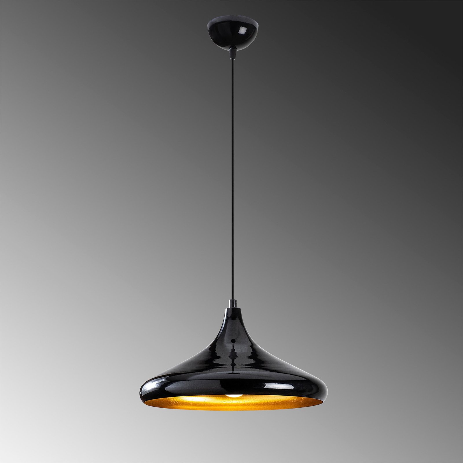 Hanglamp Berceste 207-S Ø35cm zwart/goud