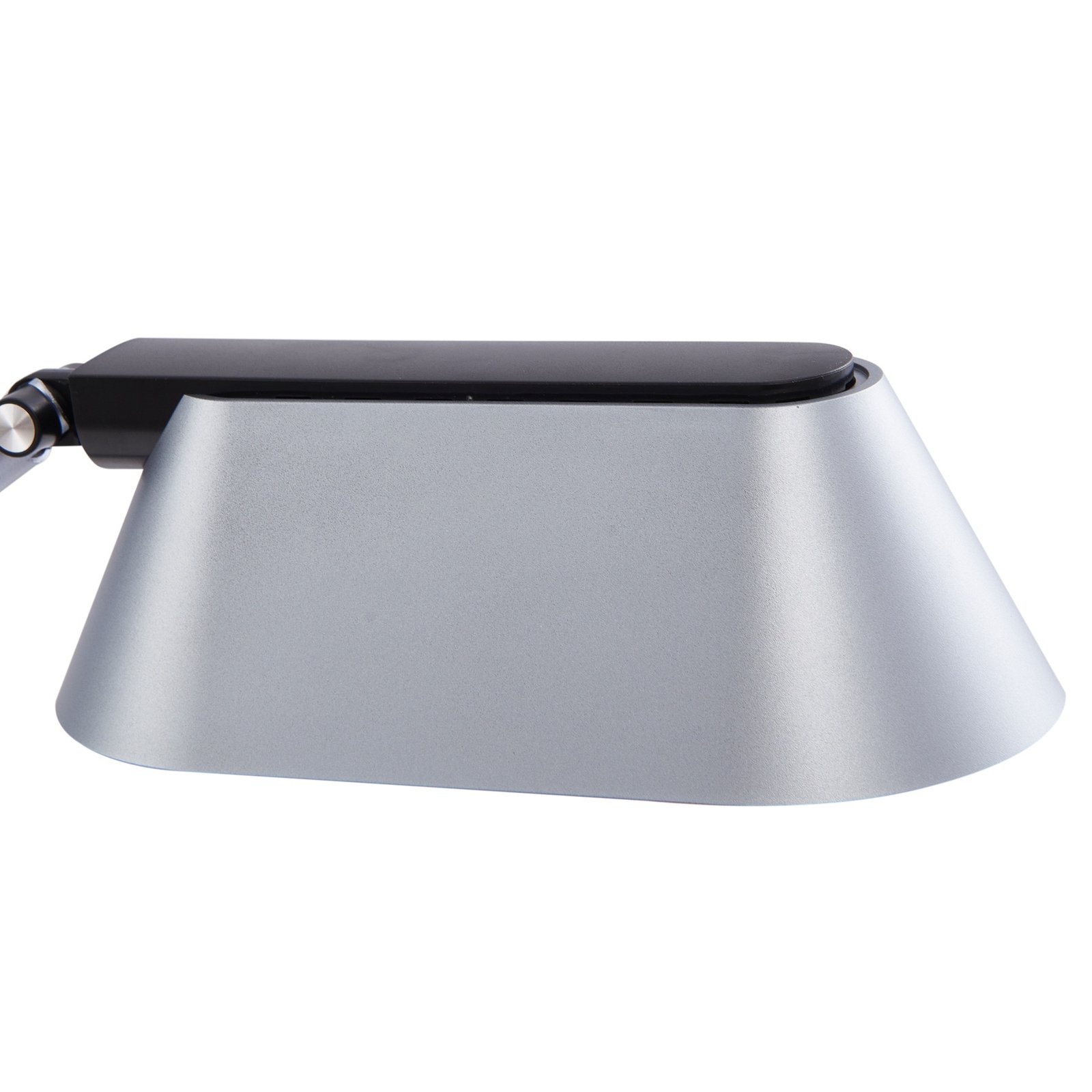 Lindby LED tafellamp Thies, grijs, ABS, hoogte 78cm, dimbaar