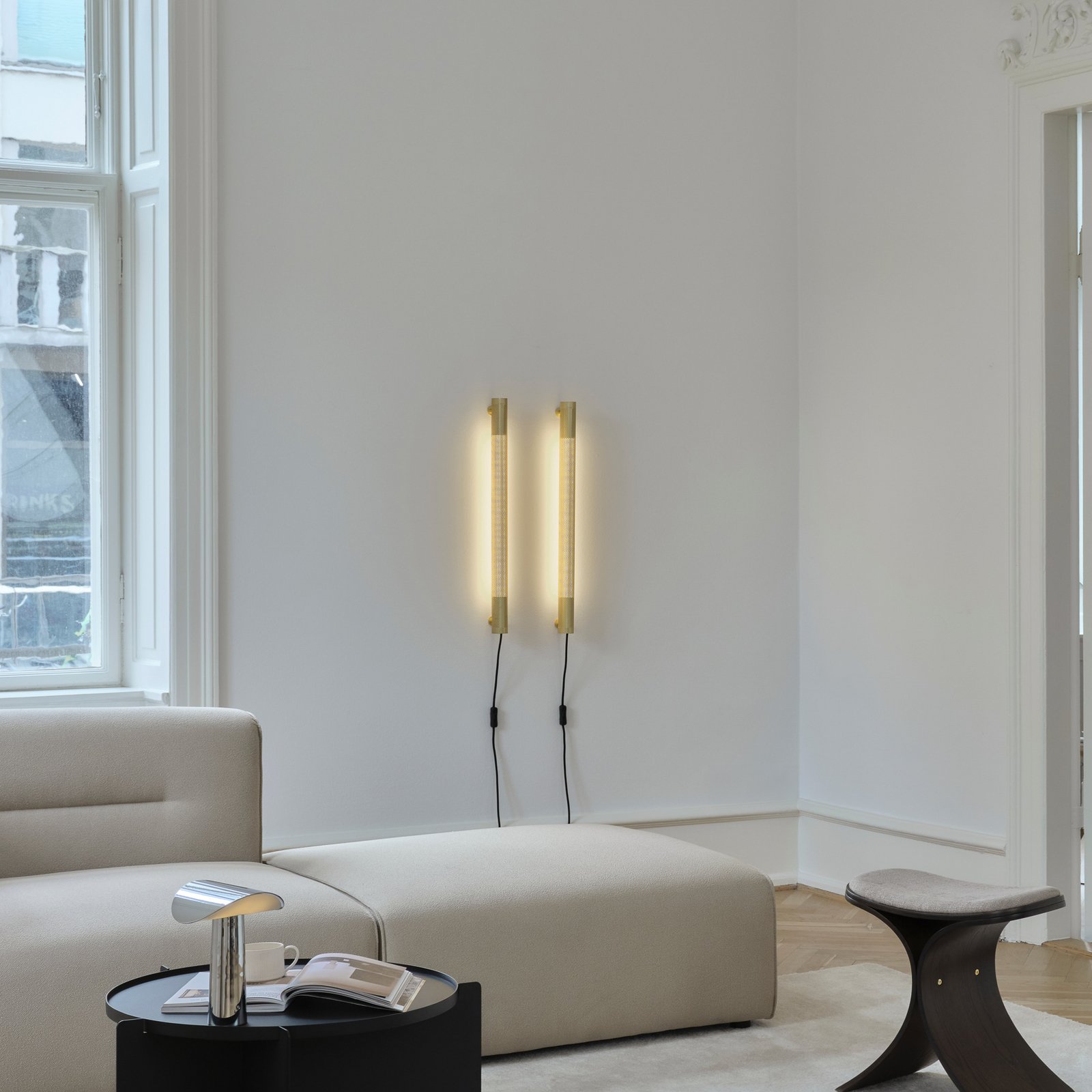 GEJST Wandlampe Radent Stecker, messing, Höhe 70 cm, G13 LED GEJST Wandlampe Radent Stecker, messing, Höhe 70 cm, G13 LED