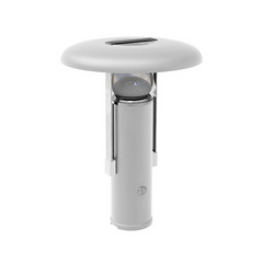 Lampada da tavolo LED da campeggio ricaricabile, bianco, alluminio, PMMA,