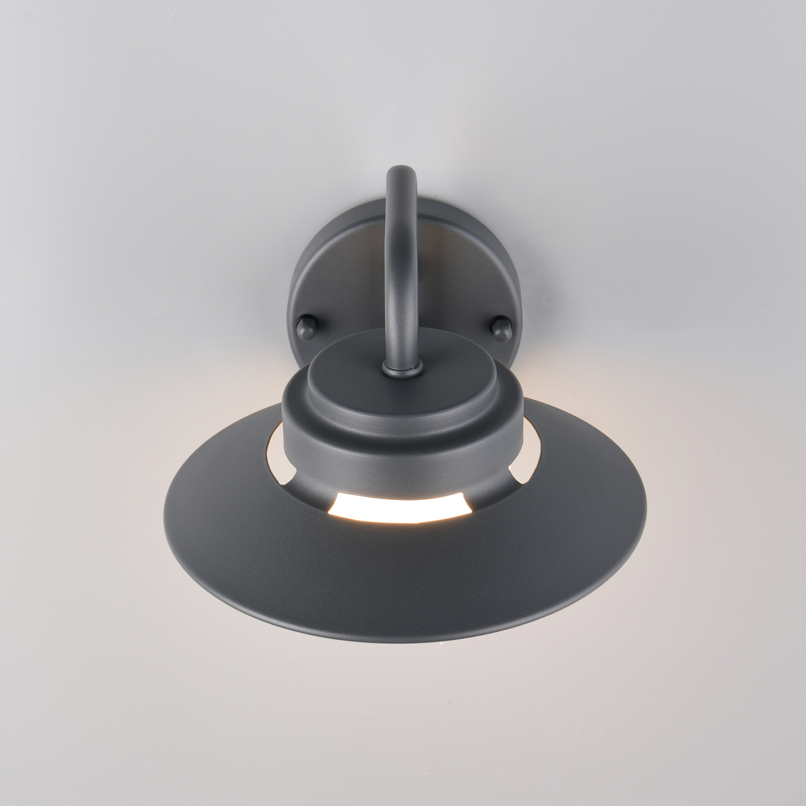 Āra sienas lampa Atrato, antracīta krāsā, Ø 20 cm, metāls