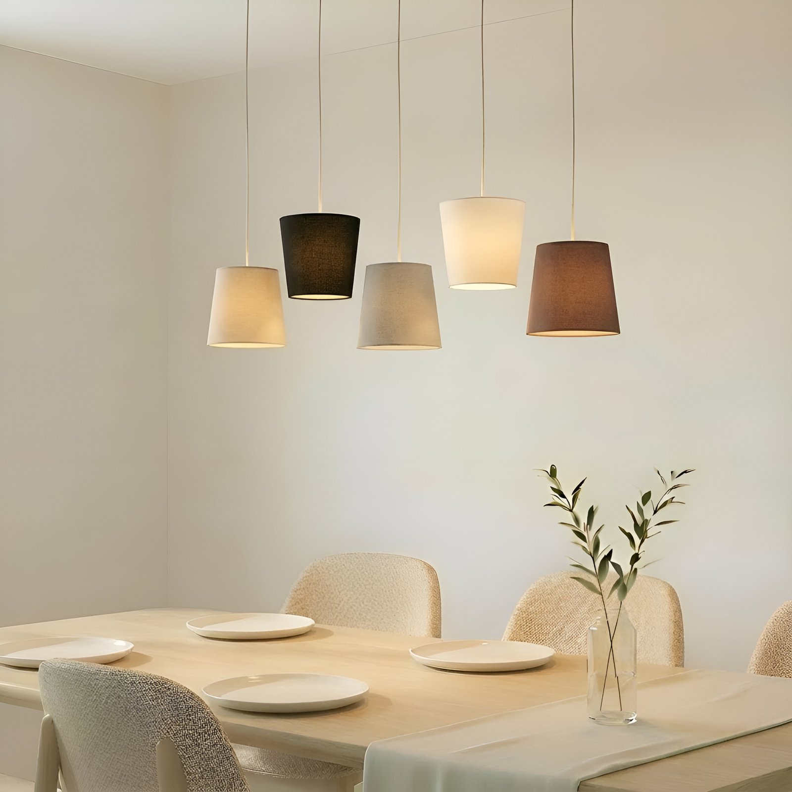 Lucande Thamila hanging light, multicolour, alu.