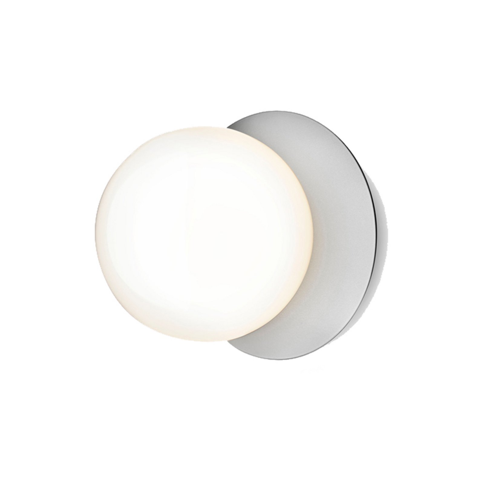 Liila 1 Aplică de Perete/Plafonieră IP44 Medium Light Silver/Opal White - Nuura