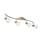 Marena 4 Deckenleuchte White/Nickel/Wood - Lindby