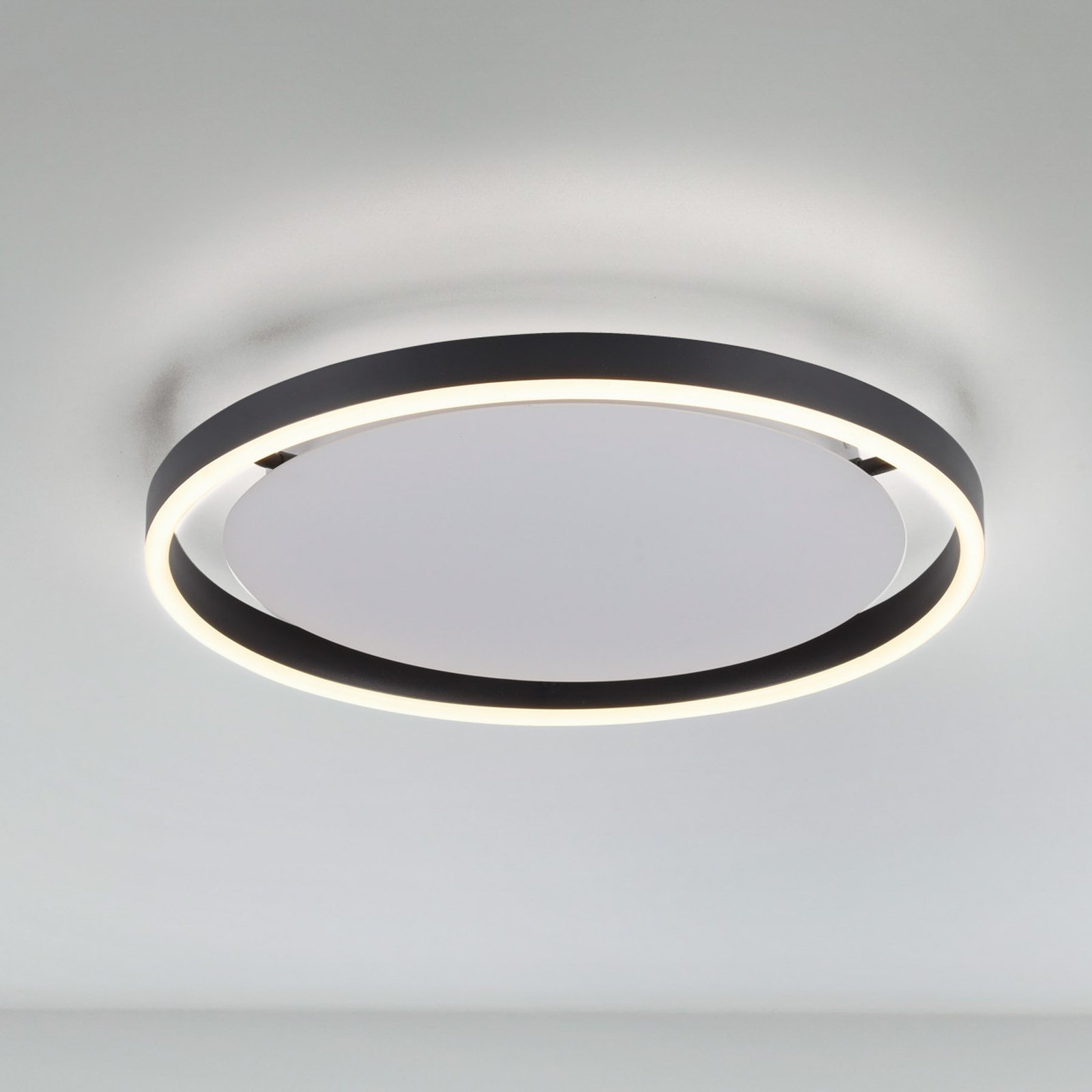 LED plafondlamp Ritus, Ø 39,3cm, antraciet
