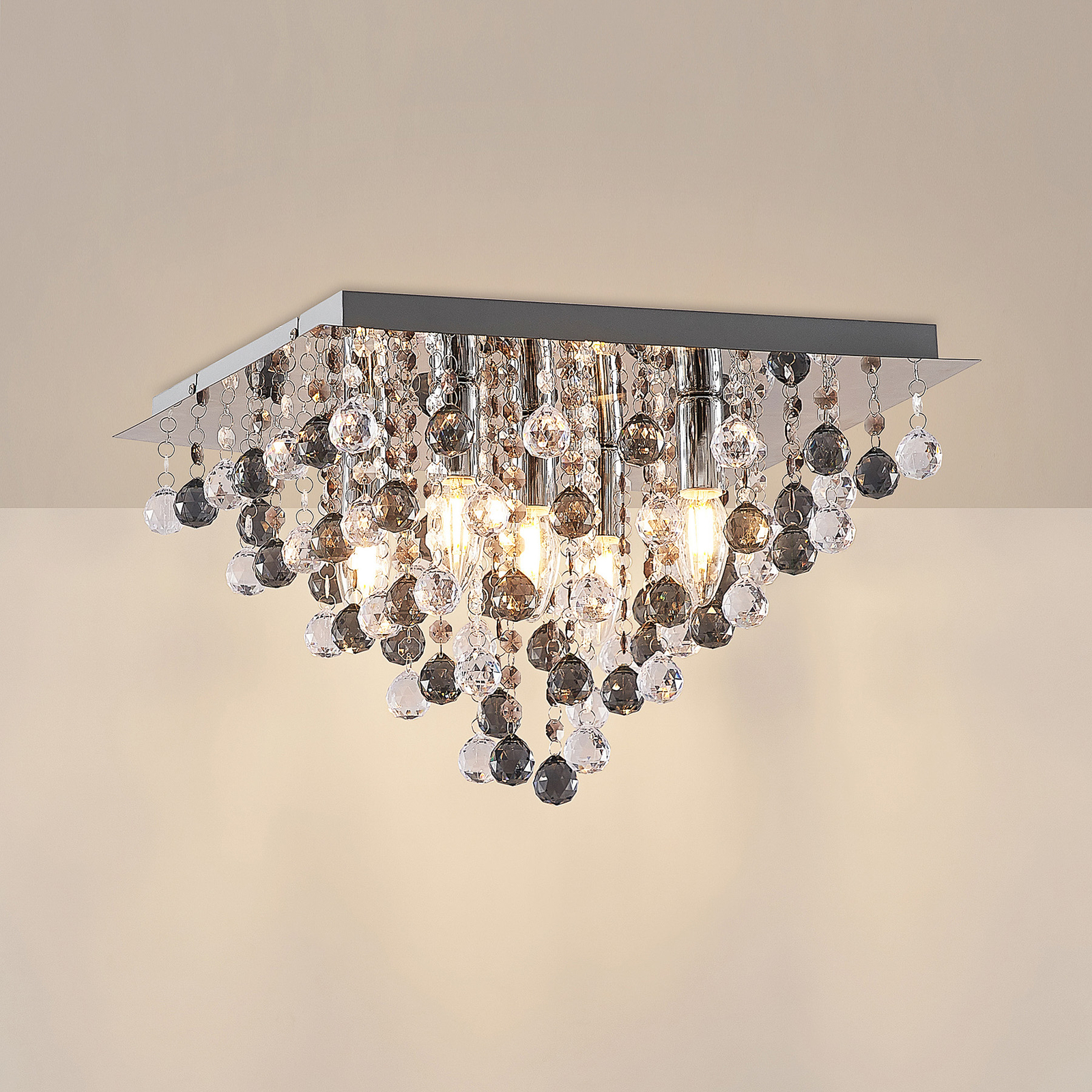 libertas chrome effect ceiling light