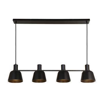 Lucande Servan-hængelampe, sort, 4 lyskilder