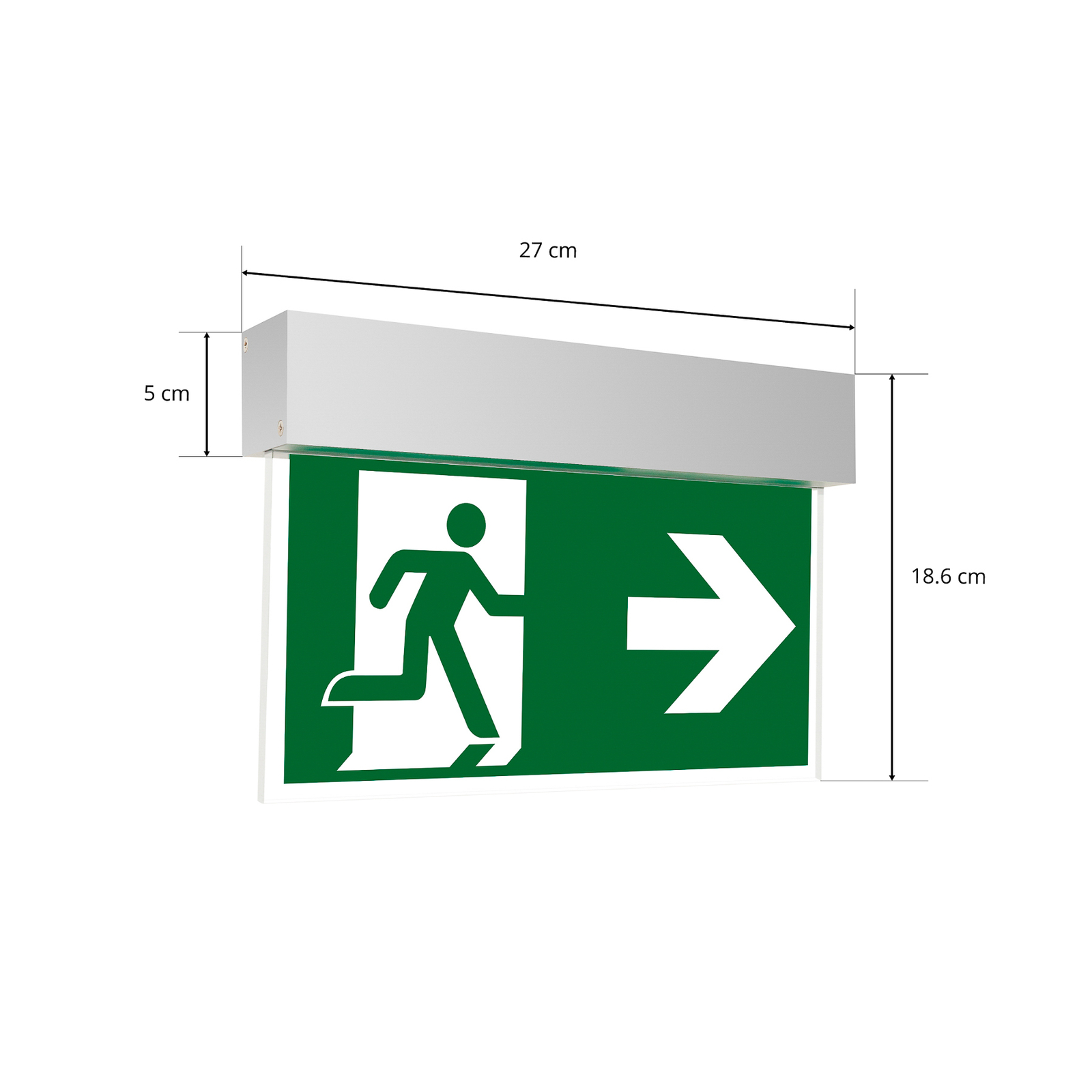 Luminária de emergência LED Arcchio Nevian, bateria recarregável,