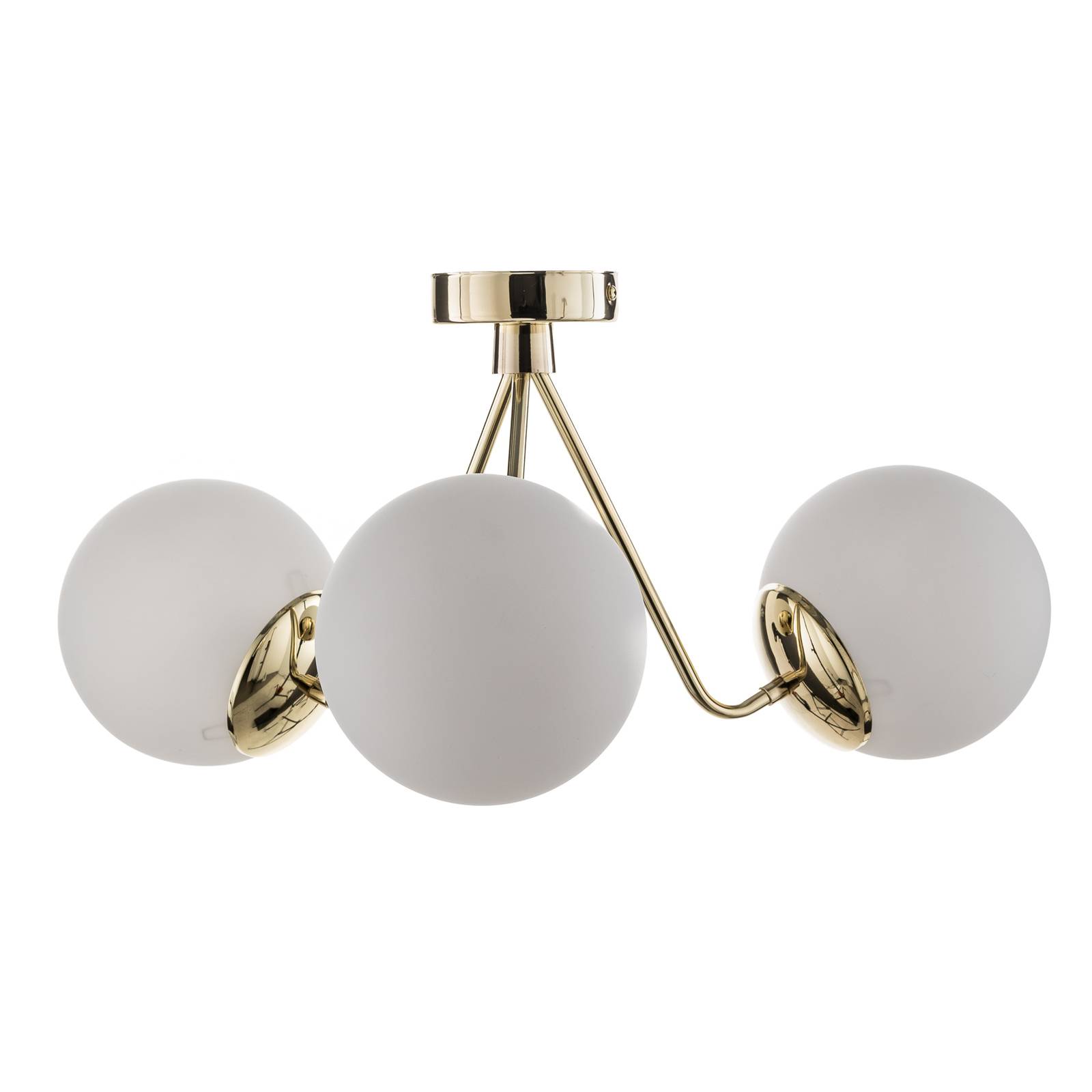 Lampa sufitowa Tuse 3-punktowa, mosiądz