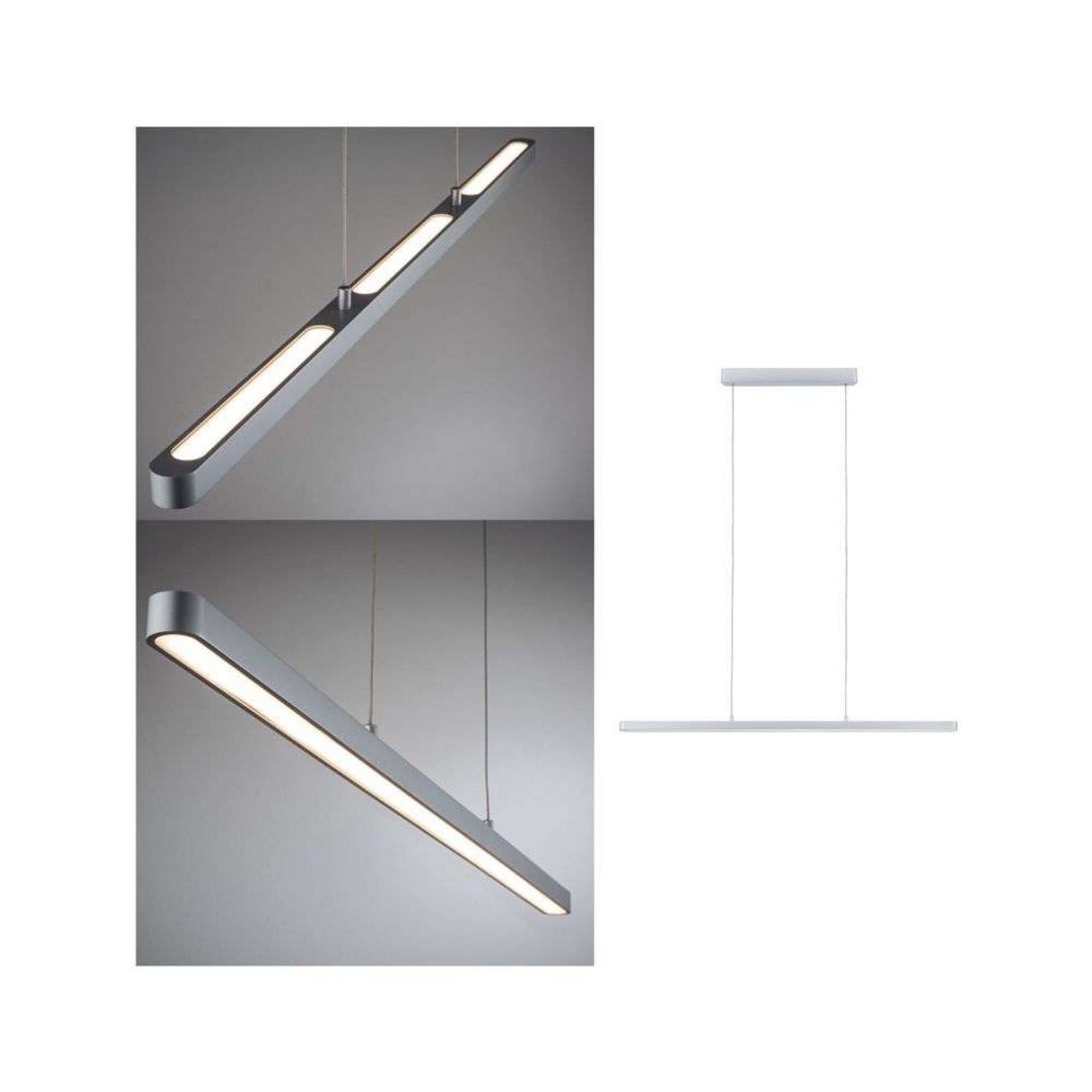 Lento LED Taklampa Dim. Krom Paulmann - Vardagsrum - Aluminium