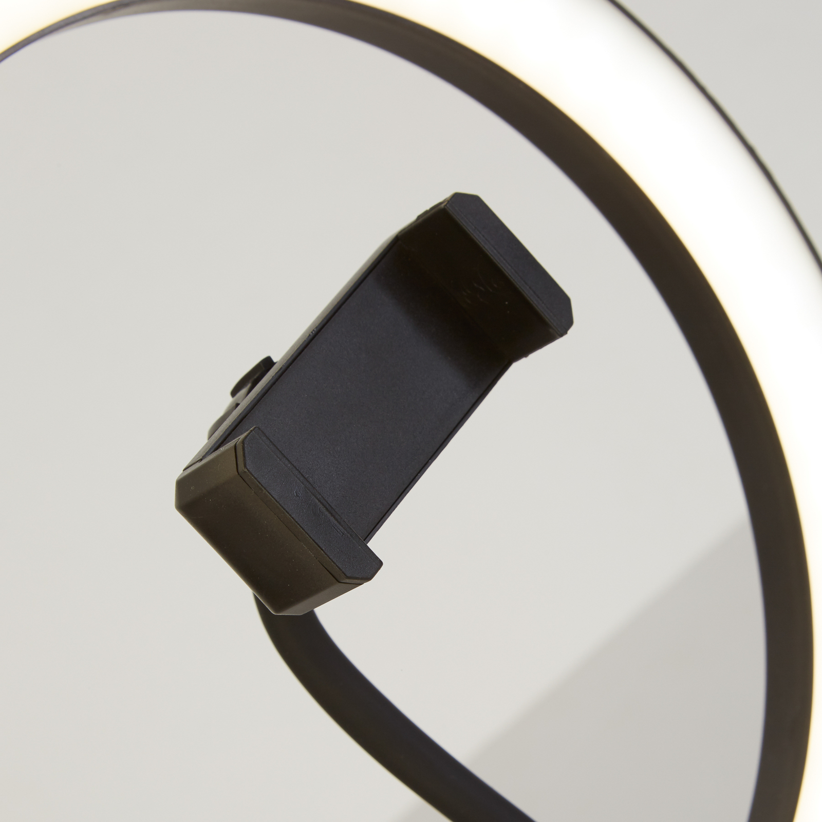 LED gredzena lampa Pašbildes statīvs, mobilā tālruņa turētājs USB CCT