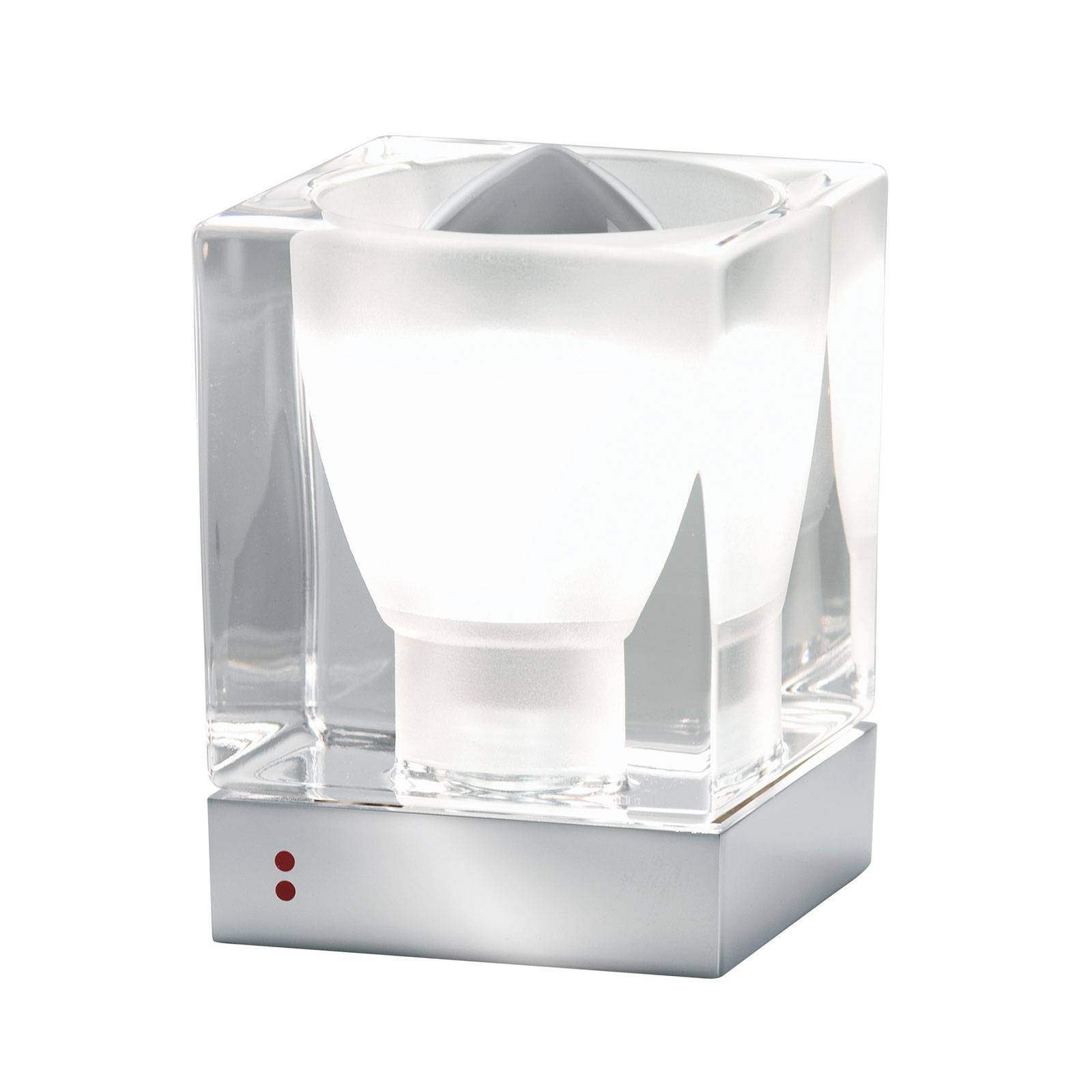 Fabbian Cubetto da tavolo E14 cromo/trasparente