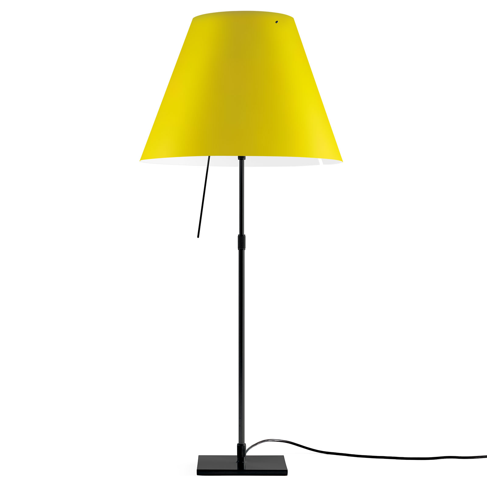 Luceplan Costanza lampe à poser D13 noire/jaune