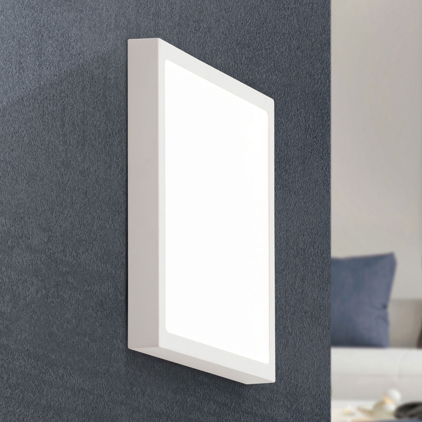 LED-Wandleuchte Vika, Quadrat, weiß