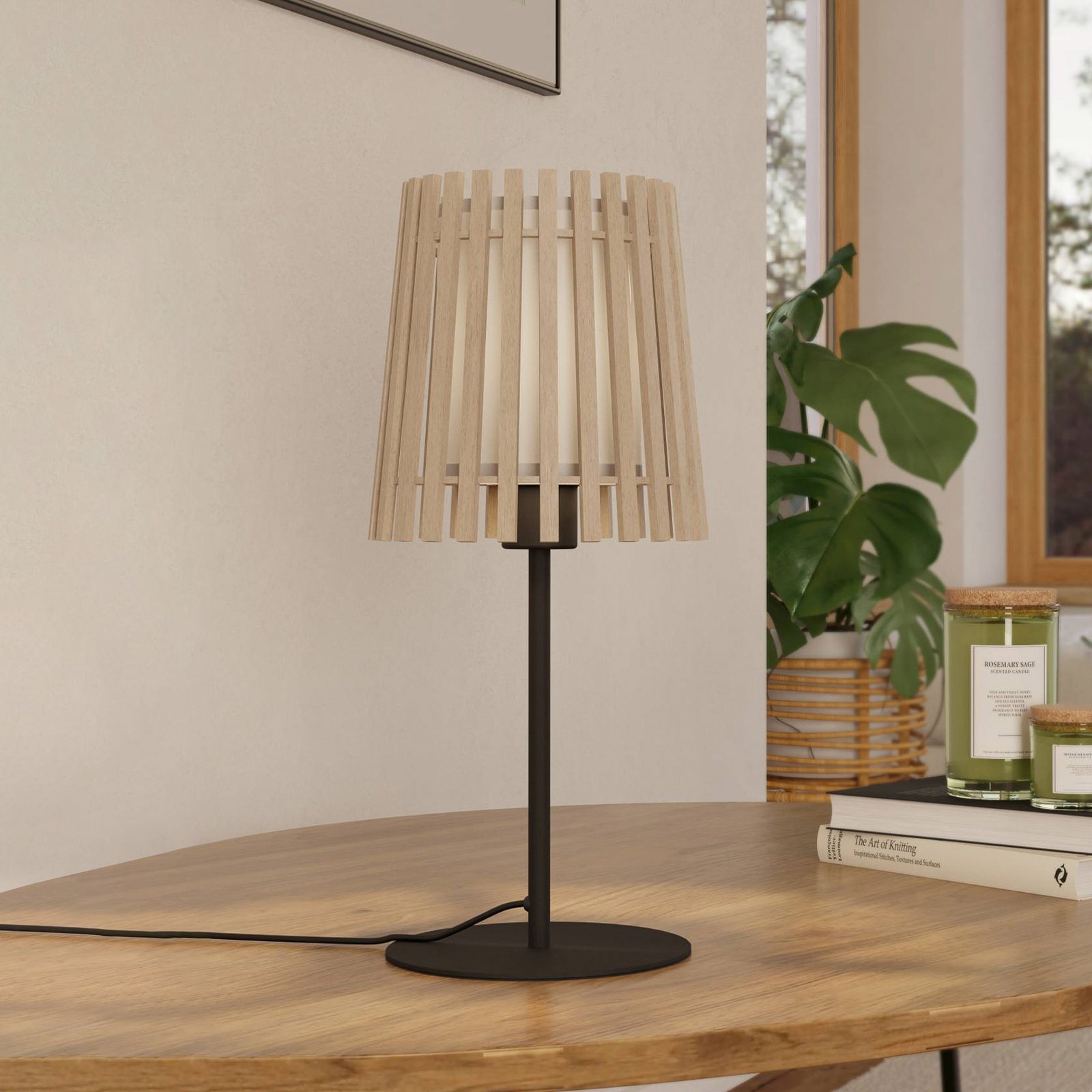 Fattoria table lamp with a double lampshade